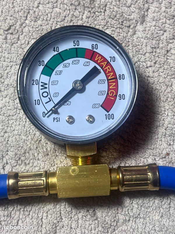 Flexible recharge clim R134a avec manomètre – sans gaz (image 2)