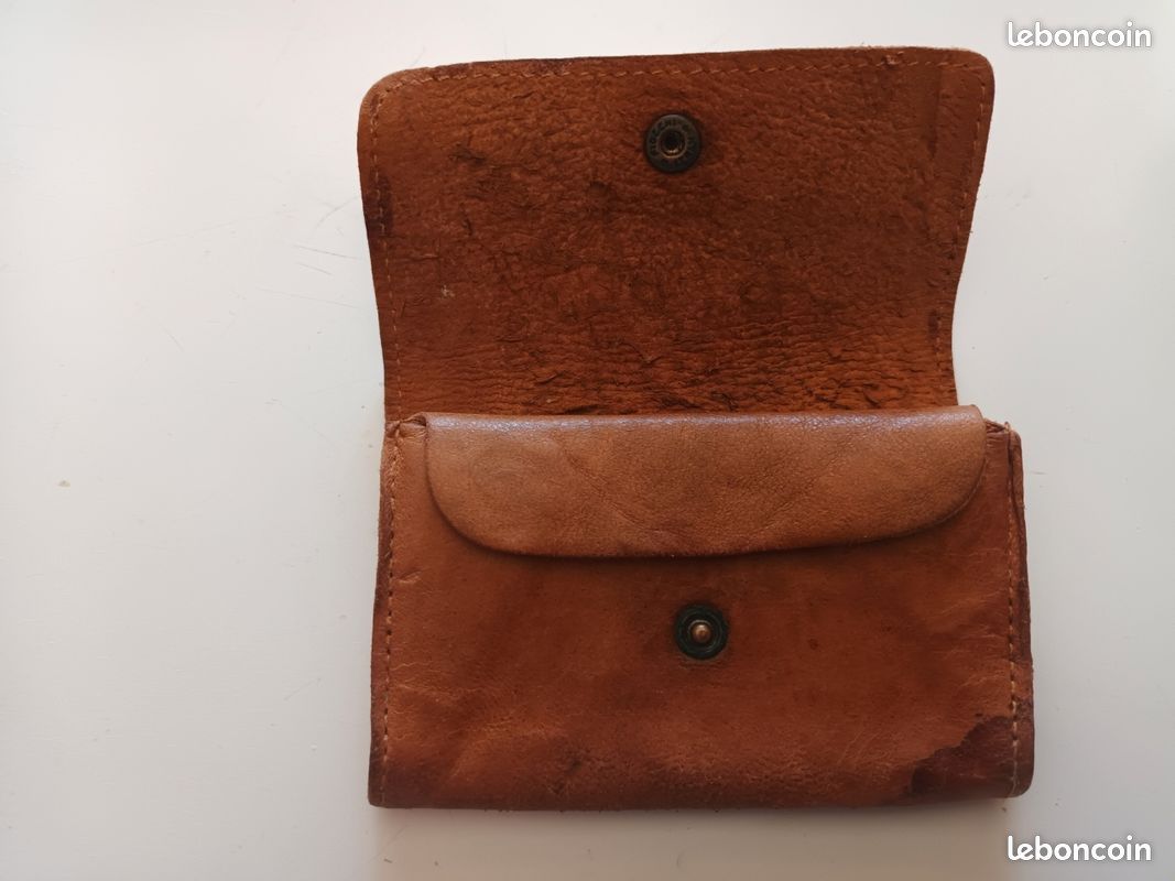 Porte-monnaie vintage en cuir (image 2)