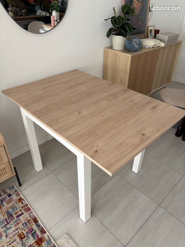 Table carrée extensible 80x80 cm - 120 cm (image 4)