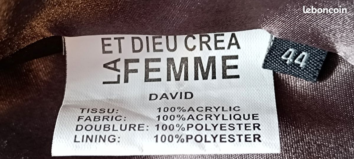 Manteau avec capuche "Et Dieu Créa La Femme" fausse fourrure - Taille 40/42 (image 14)