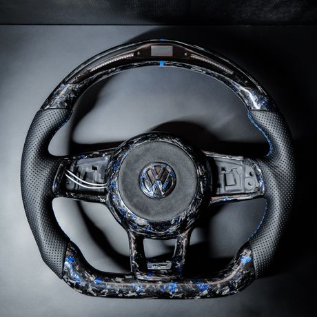 Volant Carbone Forgé Bleu VW Golf 7 R