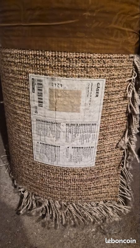 Tapis beige taupe a poil long IKEA GASER (image 2)