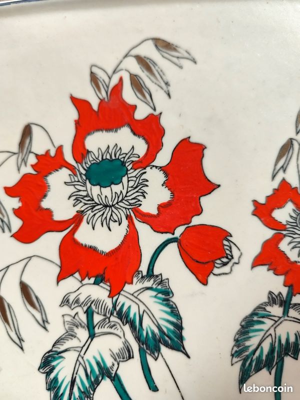 Dessous de plat à fleurs vintage - France