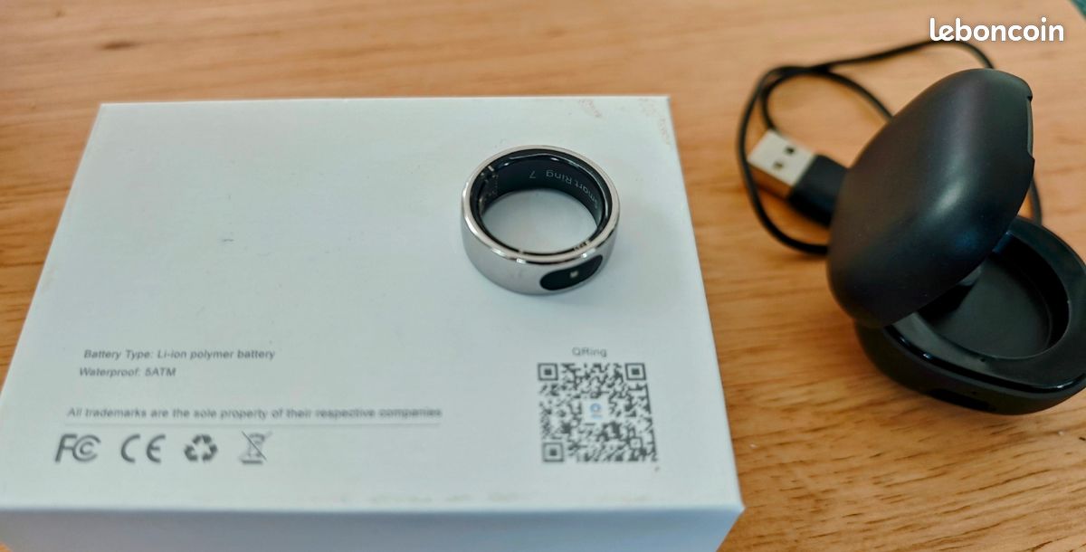 Vends bague connecté neuve en argent taille 7 (detop) (image 3)