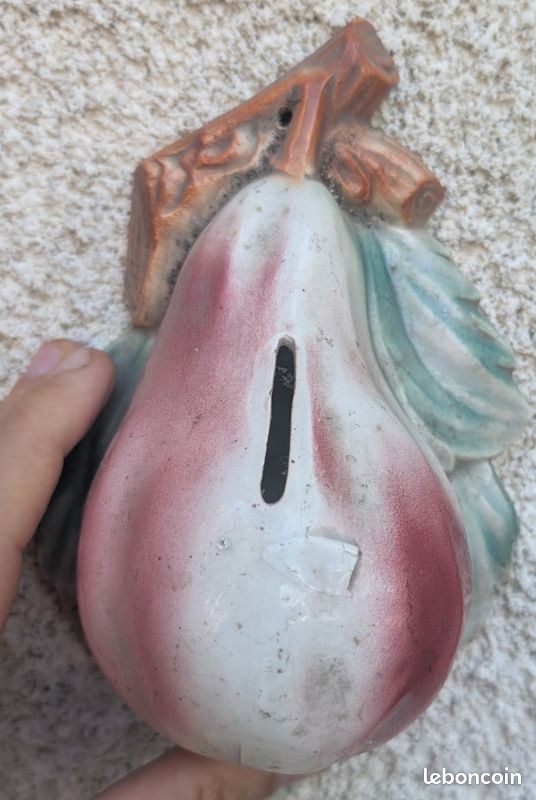 tirelire en bois, FMF France, clown, vintage des années 60, vintage