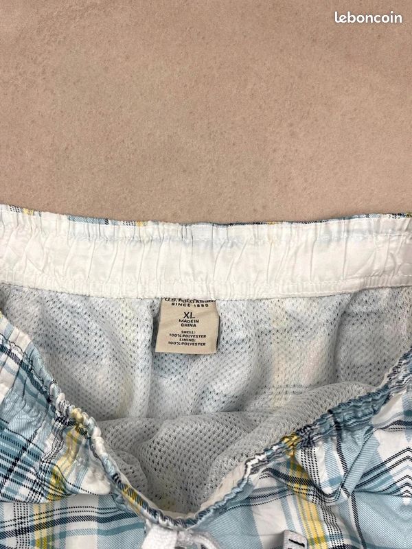 U.S polo assn Short de bain maillot tartan bleu Xl ss2576 #ss2576 (image 3)