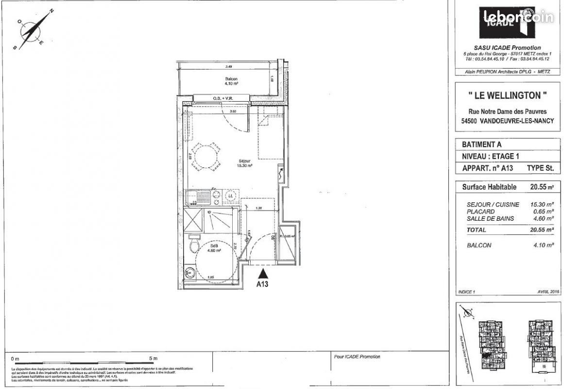 Appartement a louer vandoeuvre-les-nancy - 1 pièce(s) - 20 m2 - Surfyn