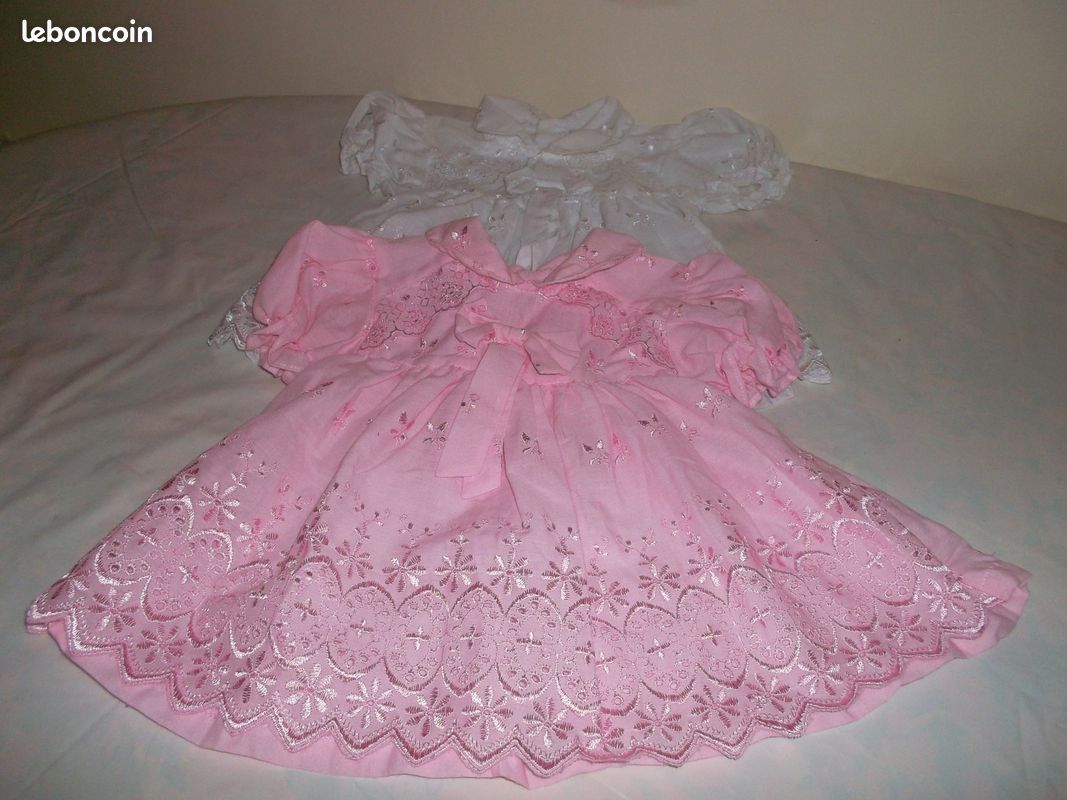 Lot 2 robes broderie anglaise baby club 3/6 mois (image 1)