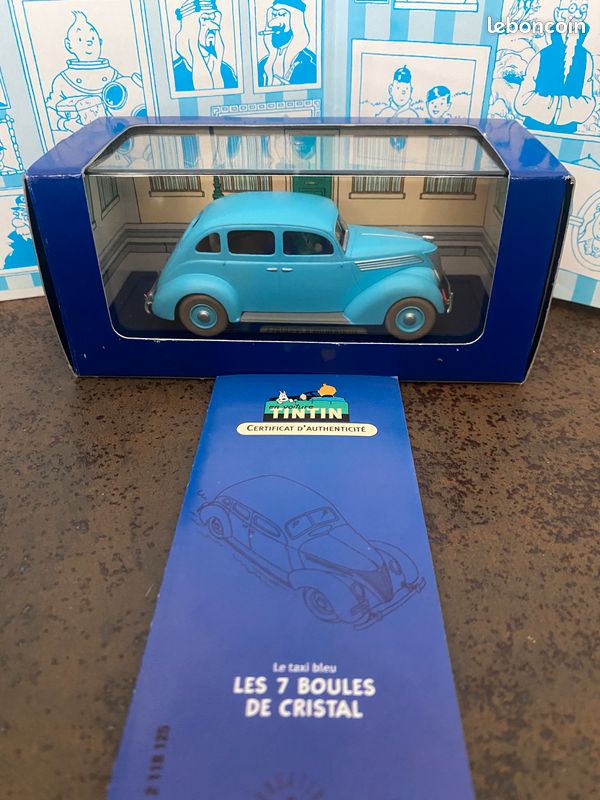 Collection Tintin : 7 Voitures Miniatures Atlas + Certificats + 2 BD, Occasion
