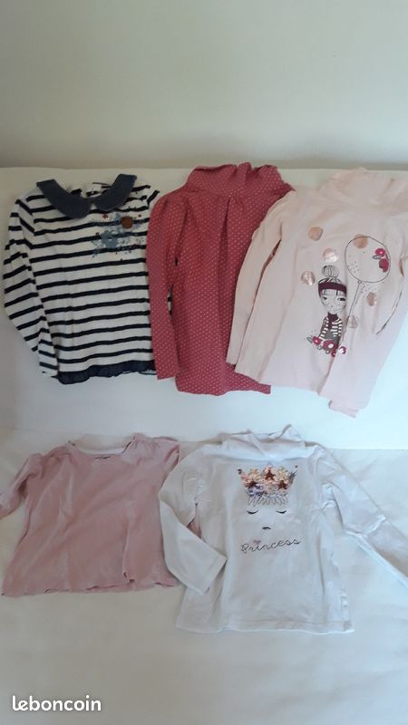 Lot 5 t-shirts manches longues taille 4 ans (image 3)