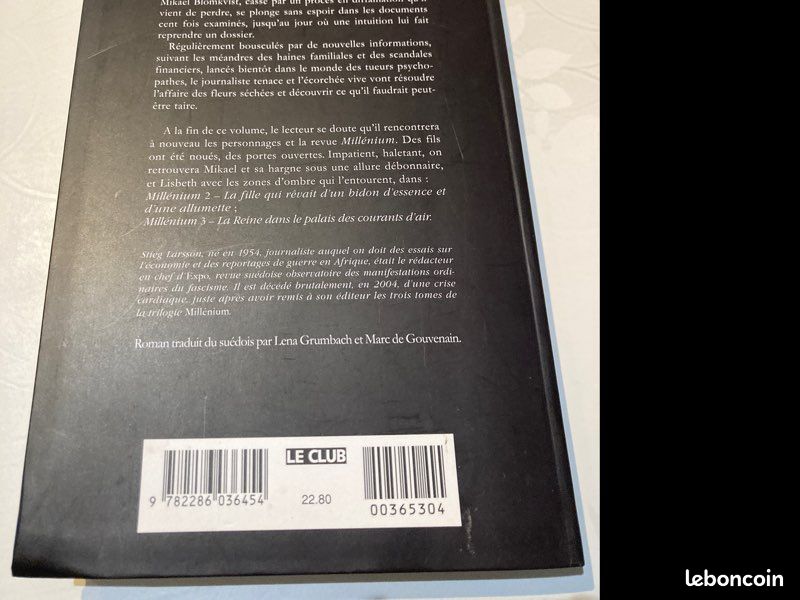 Livre Les Hommes qui n’aimaient pas les femmes de Stieg Larsson (image 3)