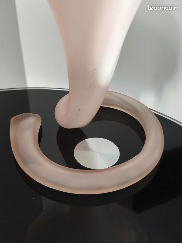 Vase Vintage en Verre Givré des années 1970 (image 3)