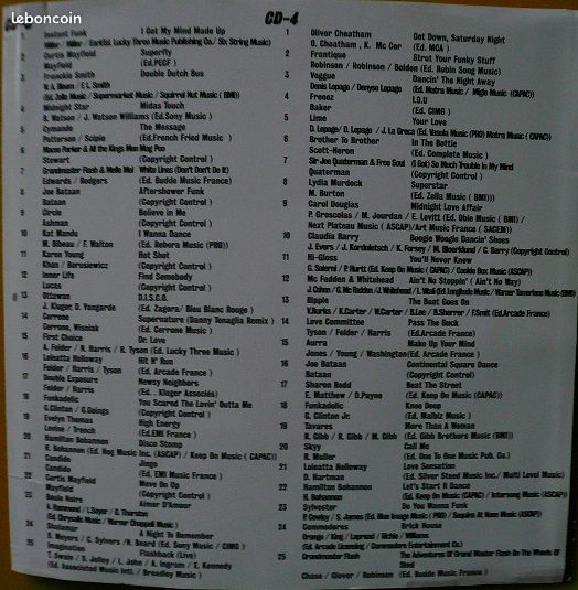 Coffret 4 CD Méga Disco Funk Gold (C479) (image 6)