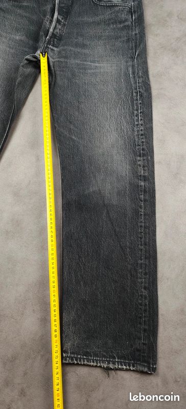 Jean vintage Levi's 501 Original |W34 L30 FR44| coupe droite straight 100% coton noir #H2428 (image 12)