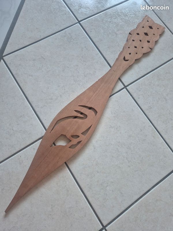 Pagaie décorative amérindienne en bois (image 5)