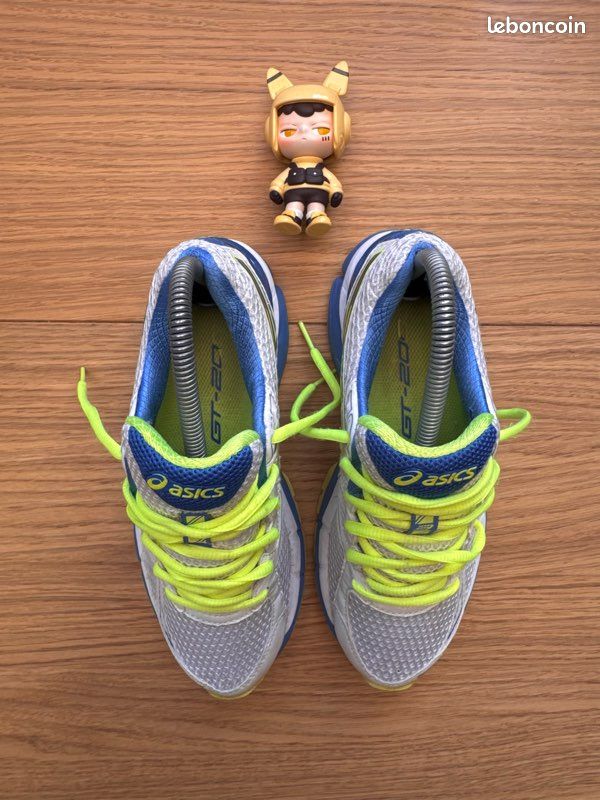 Asics GT-2000 Blanc Bleu Jaune Fluo - Chaussures Running Femme T36 EU / US 5.5 (image 8)