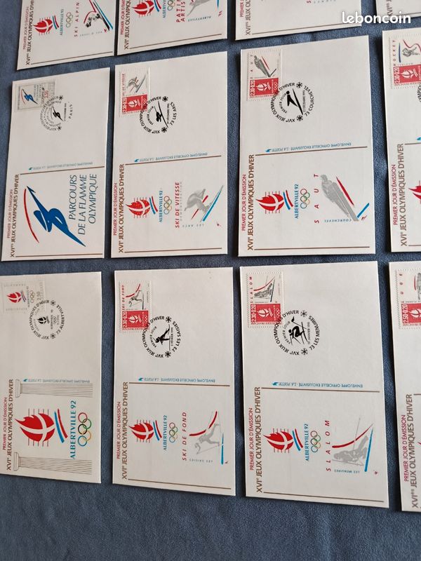 JEUX OLYMPIQUE 1992 ALBERTVILLE - ENVELOPPE OFFICIELLE MONNAIE DE PARIS