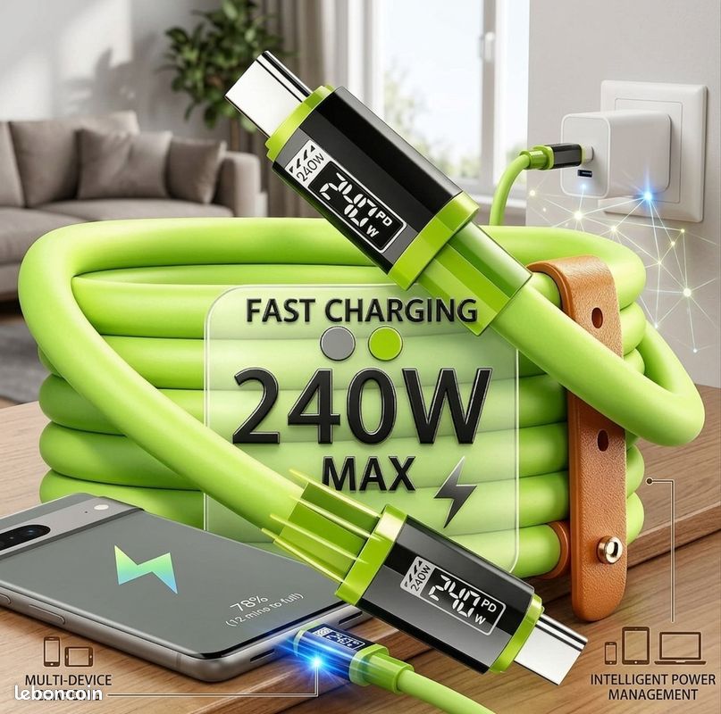 Câble 240W Usb-C à Usb-C (image 2)