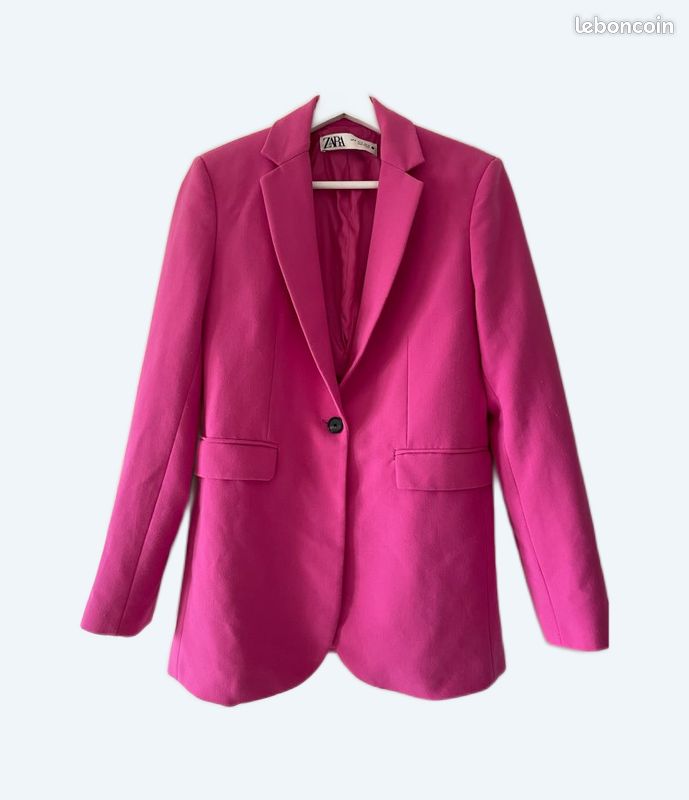Veste Tailleur Rose Zara Blazer Zara En Tweed Rose Taille 36 Vêtements