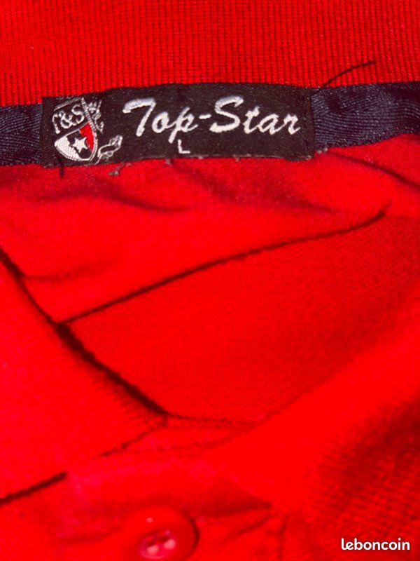 Polo rouge taille L (image 5)