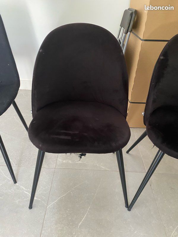 Lot de 4 chaises noires atmosphera (image 2)