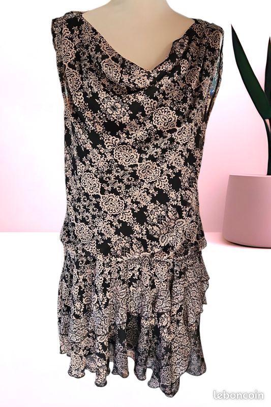 Robe Noire Patrice Breal Modèle Robacaro - Taille 40, Polyester, Neuve Avec étiquettes