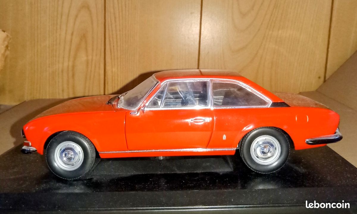 Norev 1/18 Peugeot 504 Coupé 1972 Diecast Car Model Black Gifts Hobby Display