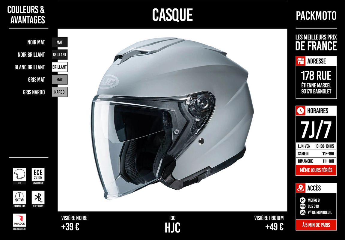 HJC - Casque i30 Blanc