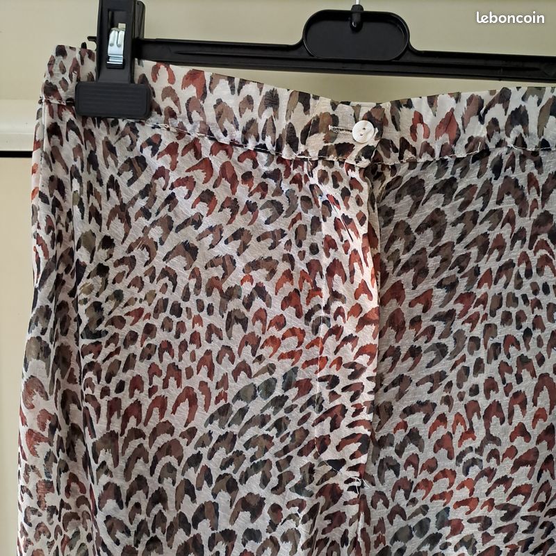 Pantalon d'été à jambes larges - femme - Léopard - 36 (image 3)
