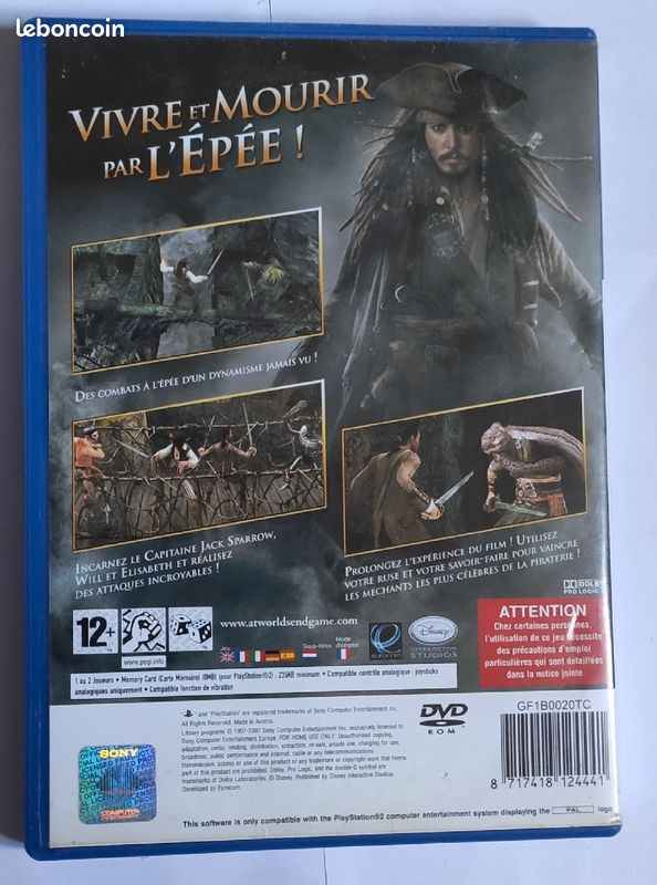 Pirates des Caraïbes Jusqu'au Bout du Monde PS2 (image 2)