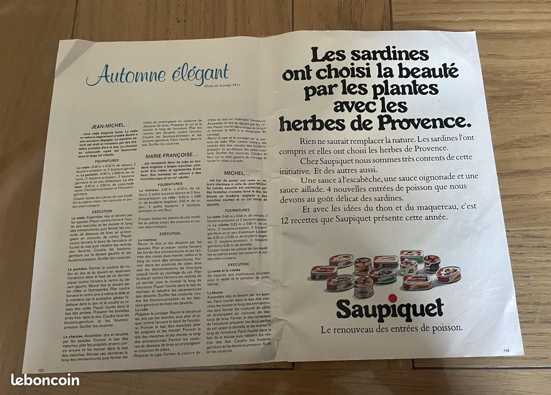 Patron De Couture Poupée Mode Et Travaux Mars 1977 - Complet Non Découpé - Occasion France