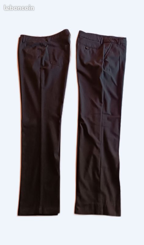 Lot 2 pantalons à pinces T42 grande longueur de jambe Pantashop ou Camaïeu (image 1)