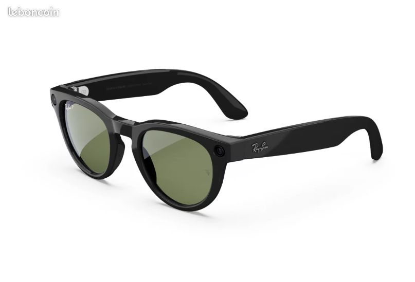 Lunettes connectées META Ray-Ban Headliner (Gen 1), Noir Brillant, Vert G15 Polarisé (image 1)