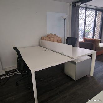 Bureau double / Poste de travail partagé - Design moderne (image 5)