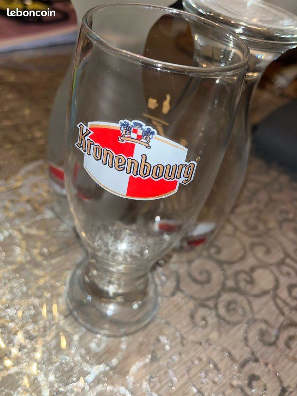 Lot De 3 Verres Kronenbourg – Transparents – Occasion