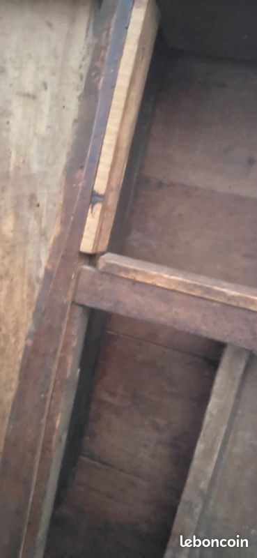 Ancienne table en bois massif / bureau rustique – charme ancien (image 8)