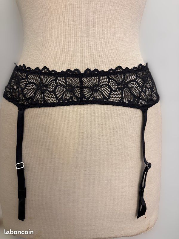 Porte-jarretelles noir, taille 42 porte-jarretelles dentelle, fine, taille 42 (image 1)