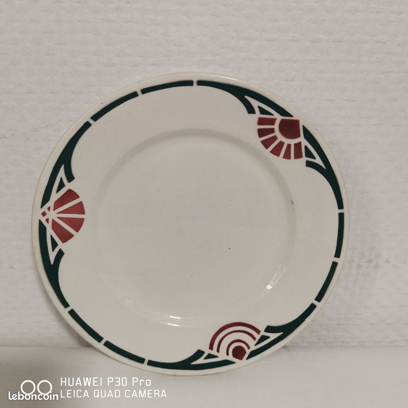 5 Assiettes à dessert "Salins les bains" E. Charbonnier (image 9)
