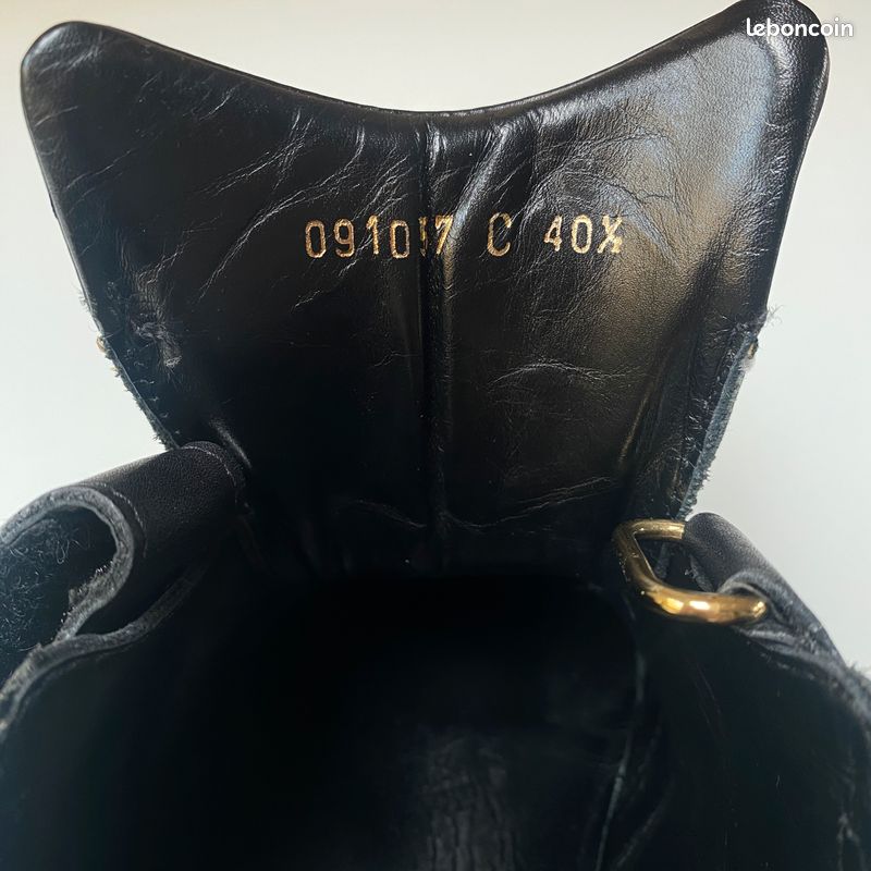 Tennis Gucci vintage en cuir noir (image 15)