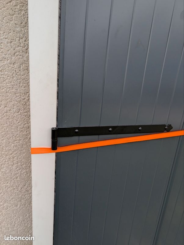 Grand volet en aluminium isolé 130x225x6 CM gris (image 12)