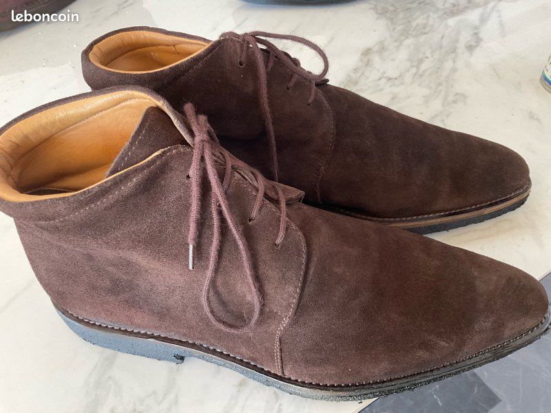 Daim Marron Chaussure Montante Cuir Chaussures Montantes Daim - Main Image