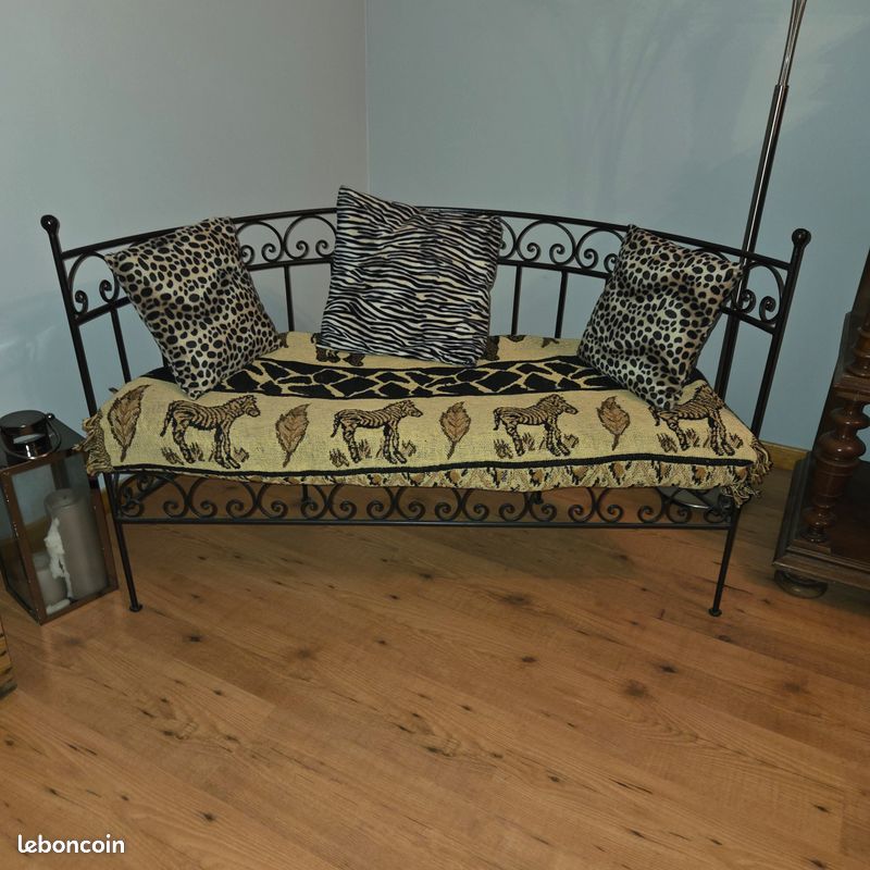 Banquette fer forgé demie lune (image 1)
