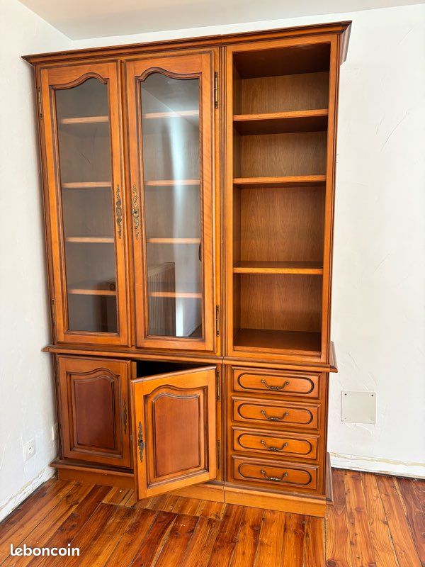 Vaisselier / bibliothèque en bois massif (image 1)