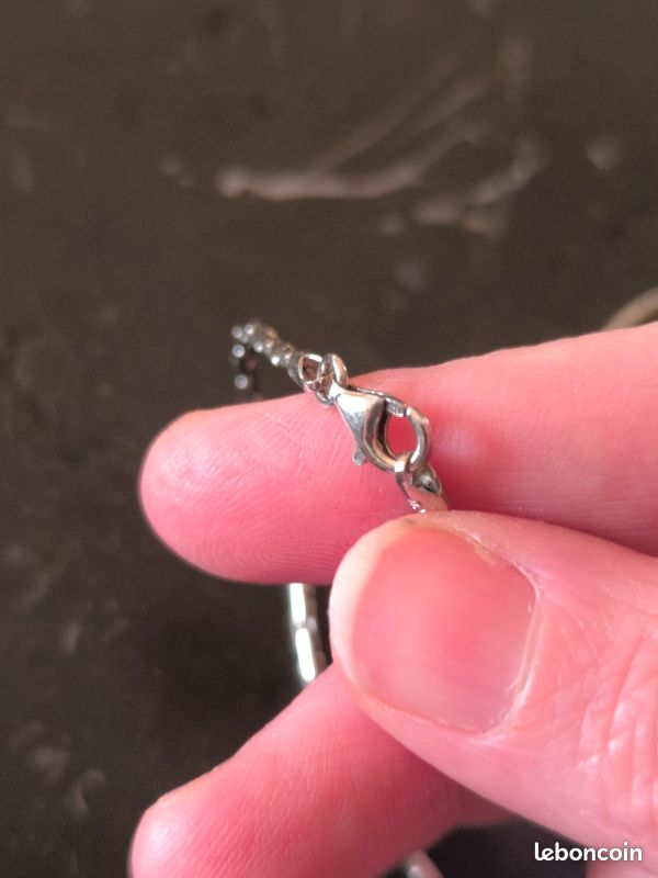 Chaîne Collier Vintage En Argent Massif 925 - 51g - Homme/Femme - Ancien Et Signé - Occasion