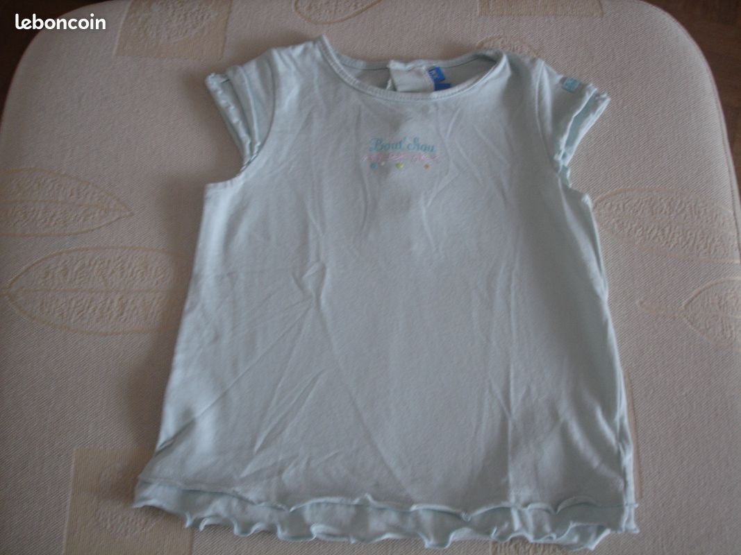 Tee-shirt fille ciel Bout'chou 3 ans (image 1)