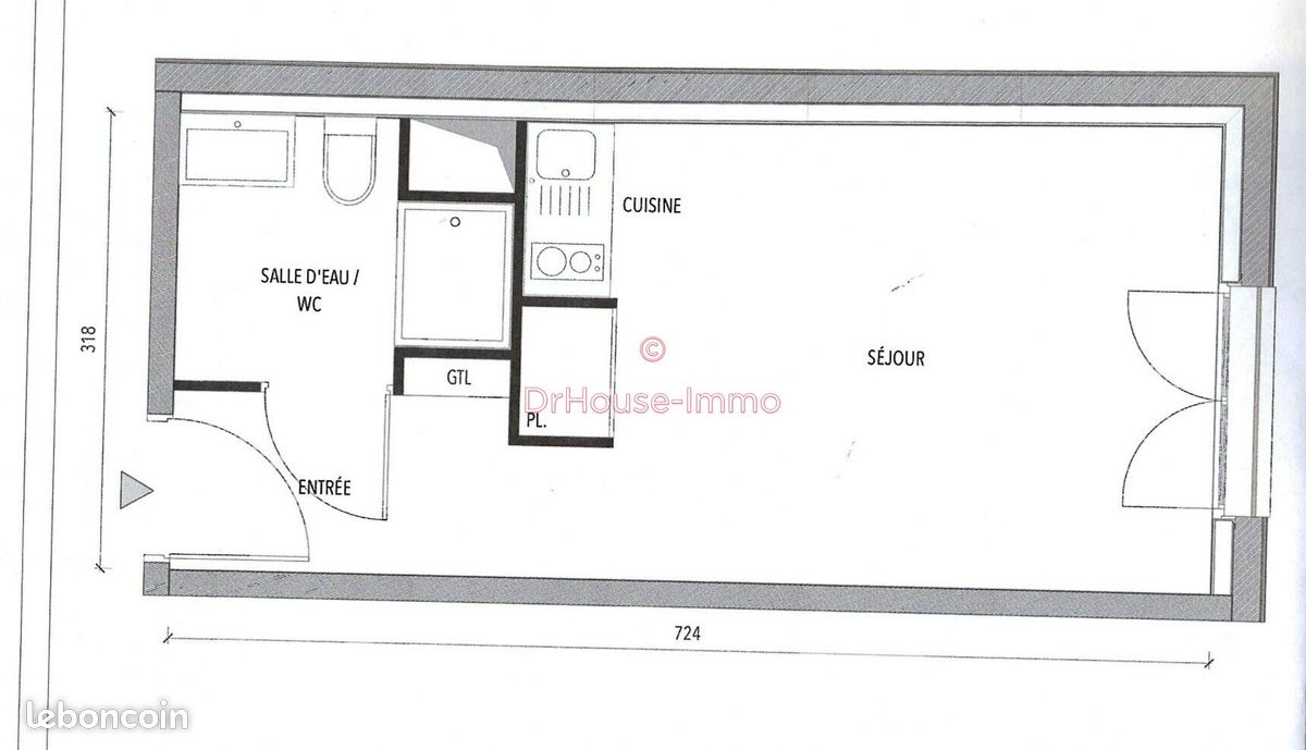 Appartement 1 pièce 22 m² · à Reims · 22 m² · 432 €