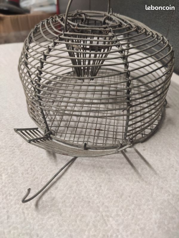 Ancien Girelier / Nasse à Poissons Métallique - N°2 - État D'usage