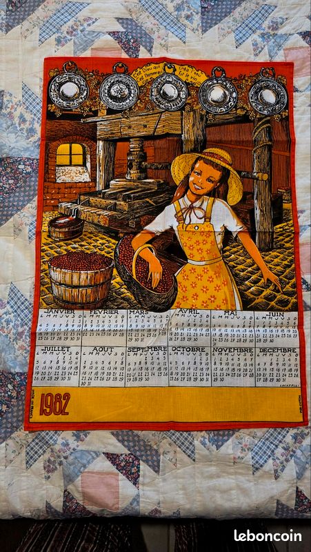 Torchon Vintage calendrier - Collection
