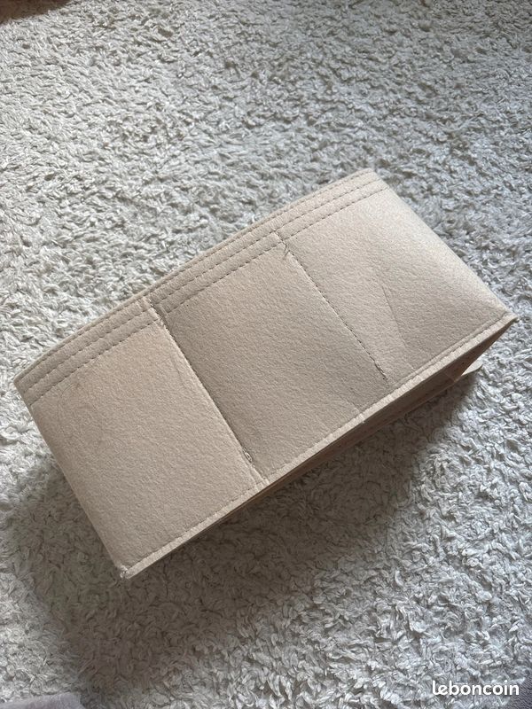 Organisateur De Sac à Main - Taille M (10.63x3.94x7.87 Pouces), Toile De Coton, Multiples Poches, Beige