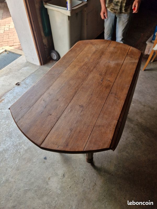 Table a abattant massif vintage (image 1)